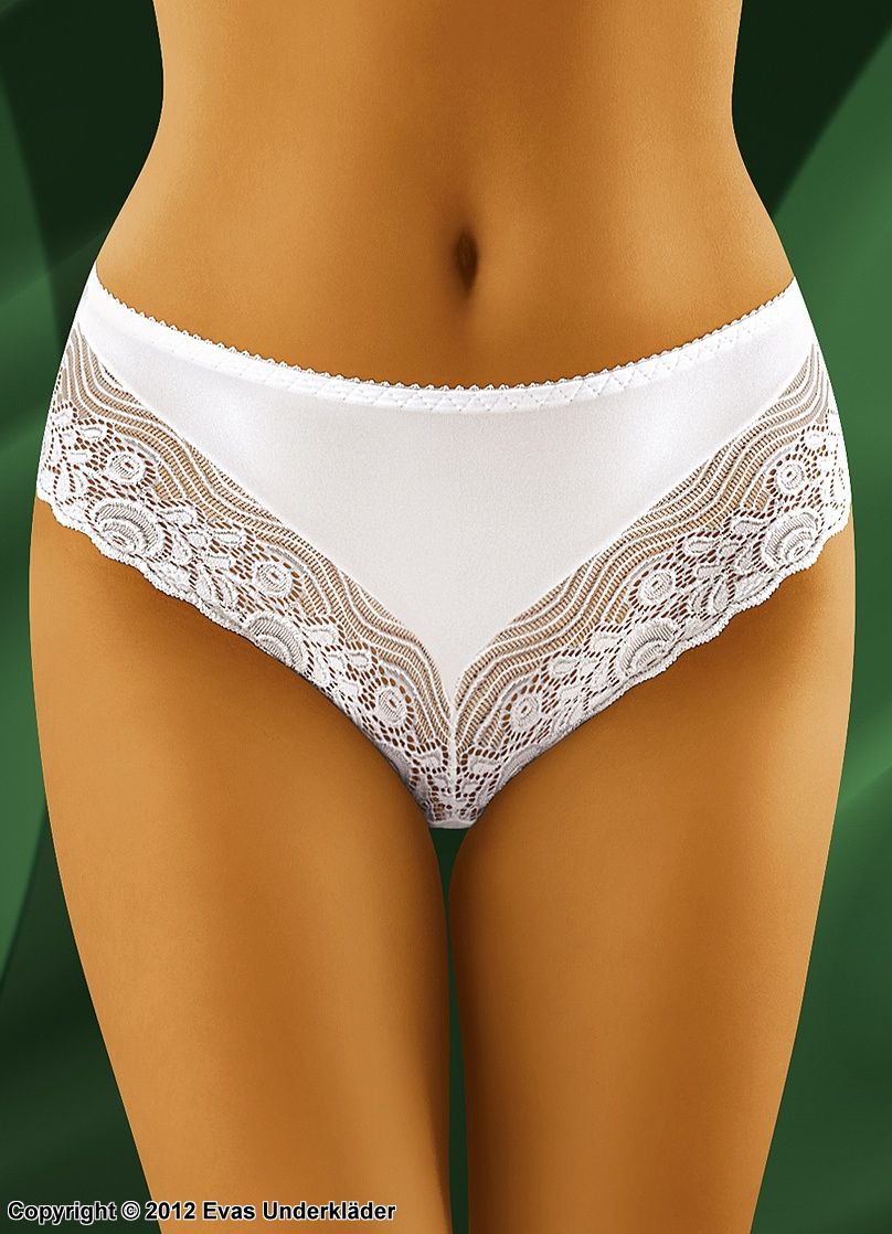 Elegant panties, high quality microfiber, lace embroidery